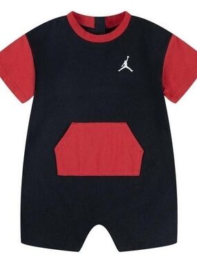 Jumpman Nike Jordan One Piece Black/Red Romper, Size 3-6 Months, NWT